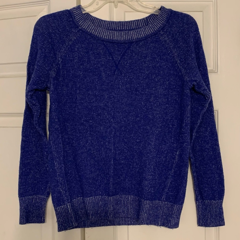 Gap Mosaic Blue Knit Sweater Top